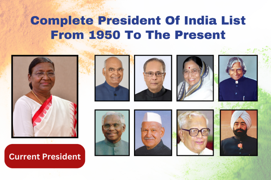 Complete President Of India List From 1950 To The Present